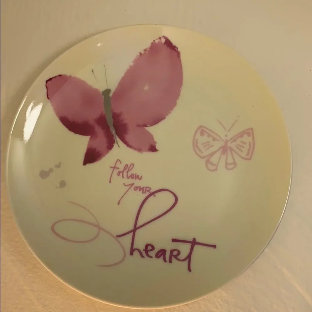Kathy Davis Butterfly’s Promise Dream Joy Magic Heart Inspiration 4 Salad Plates